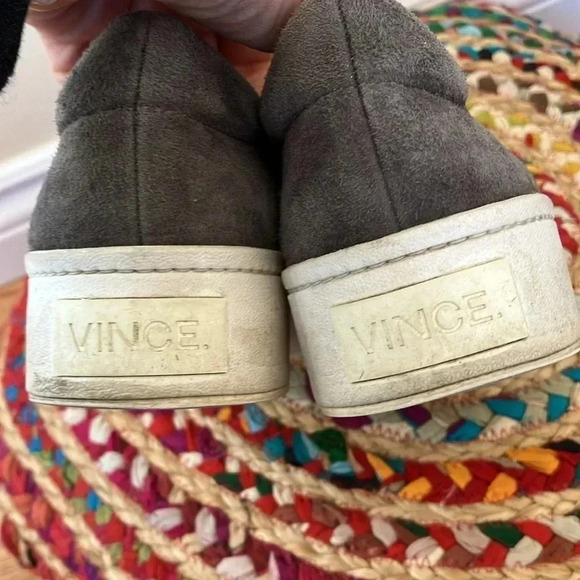 Vince grey  suede leather slip on shoes sneakers - Picture 3 of 7